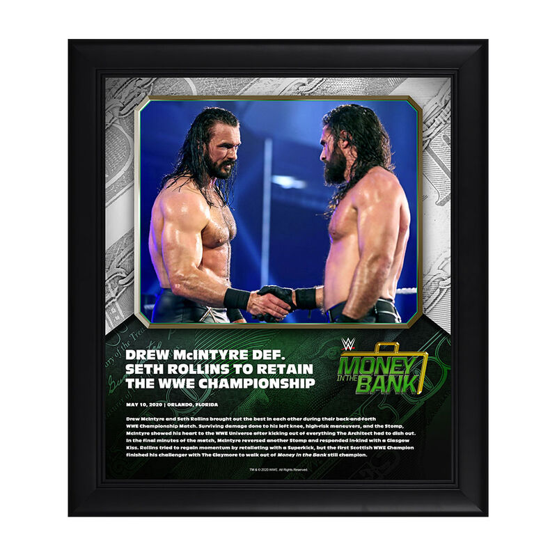 Drew McIntyre Money In The Bank 2020 15 x 17 Limited Edition Plaque Pwcatalog