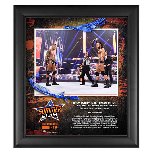Drew McIntyre SummerSlam 2020 15x17 Commemorative Plaque