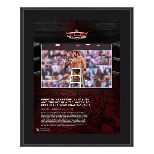 Drew McIntyre TLC 2020 10x13 Commemorative Plaque