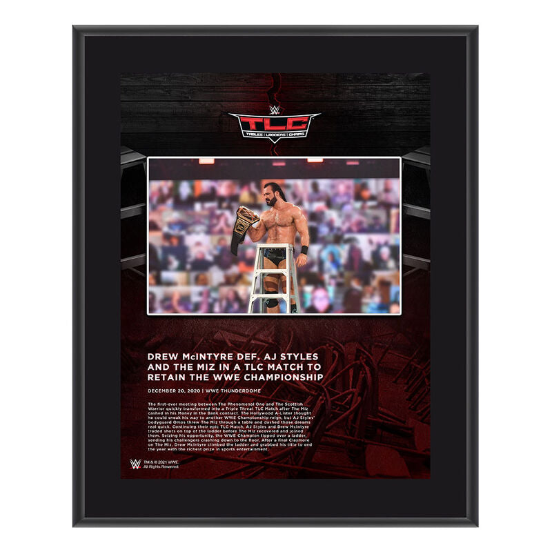 Drew McIntyre TLC 2020 10x13 Commemorative Plaque Pwcatalog