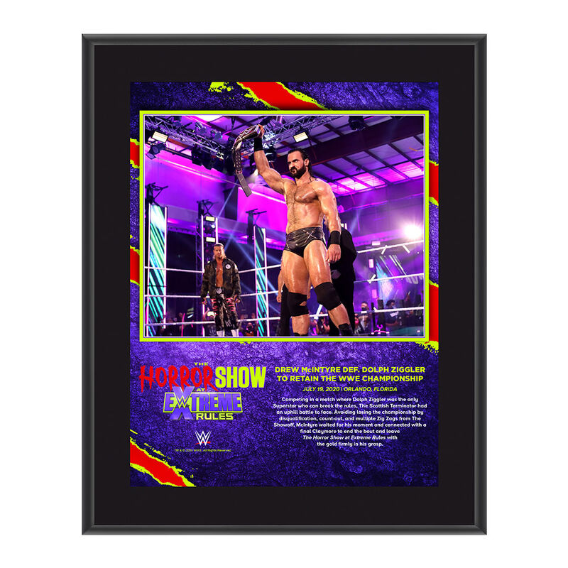 Drew McIntyre The Horror Show At Extreme Rules 2020 10x13 Commemorative Plaque Pwcatalog