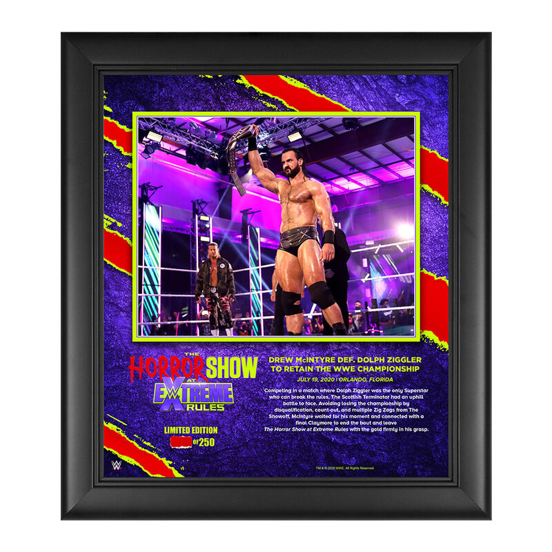 Drew McIntyre The Horror Show At Extreme Rules 2020 15x17 Commemorative Limited Edition Plaque Pwcatalog
