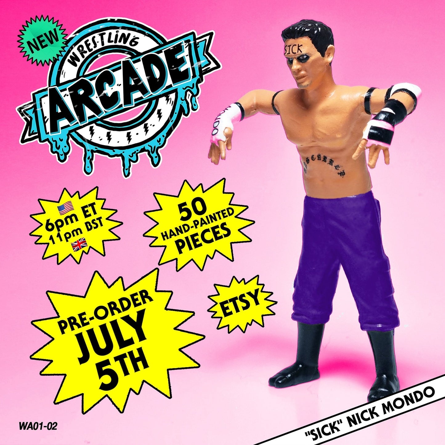 Wrestling Arcade "Sick" Nick Mondo [With Purple Pants]