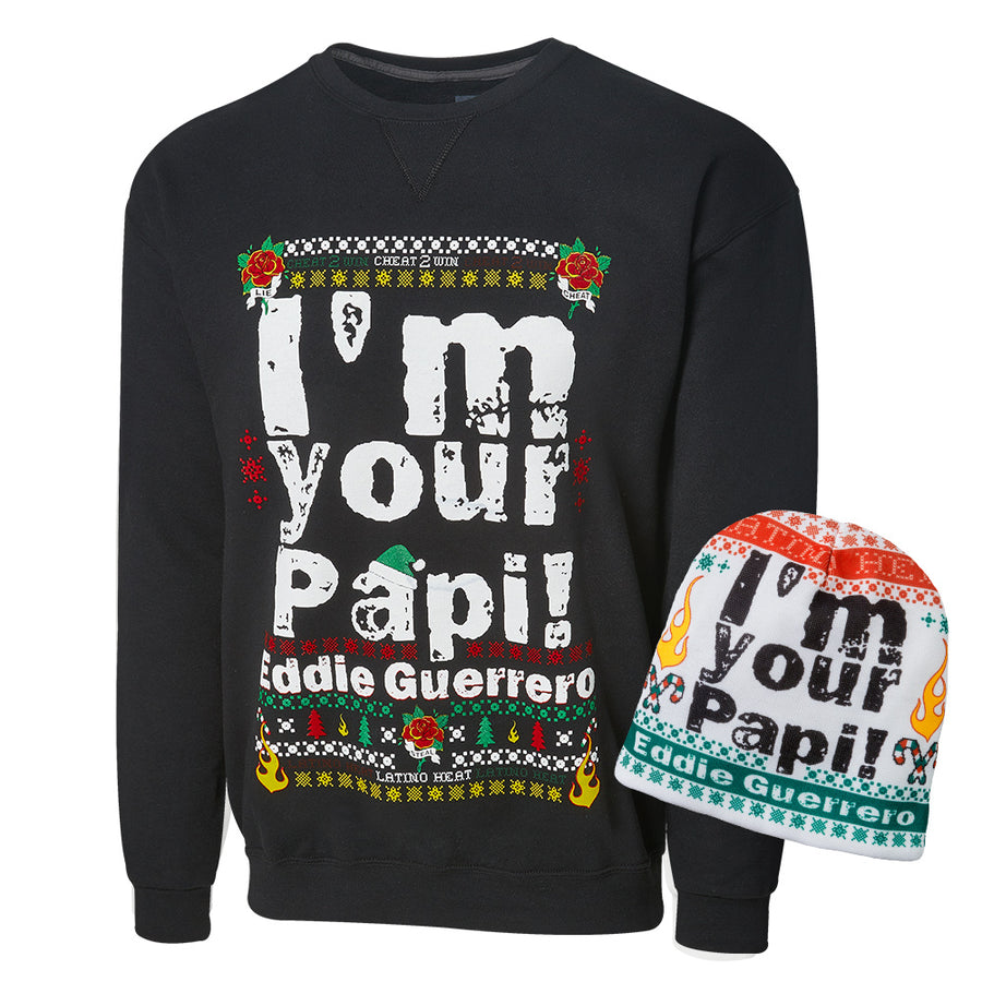 Eddie Guerrero Ugly Sweatshirt & Beanie Package Pwcatalog