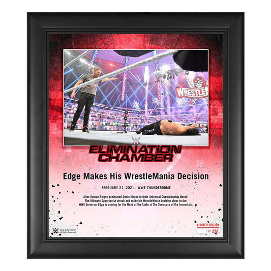 Edge Elimination Chamber 2021 15x17 Commemorative Plaque