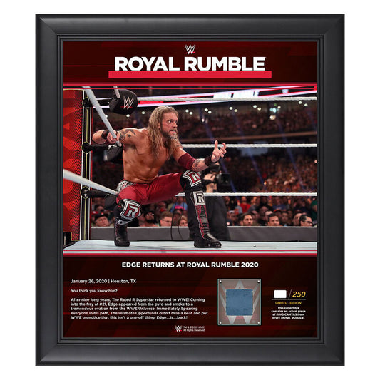 Edge Returns Royal Rumble 2020 15x17 Limited Edition Plaque