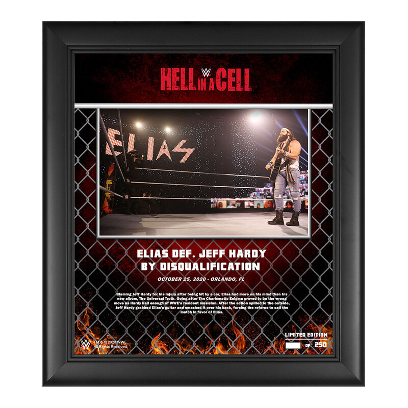 Elias Hell In A Cell 2020 15x17 Commemorative Plaque Pwcatalog