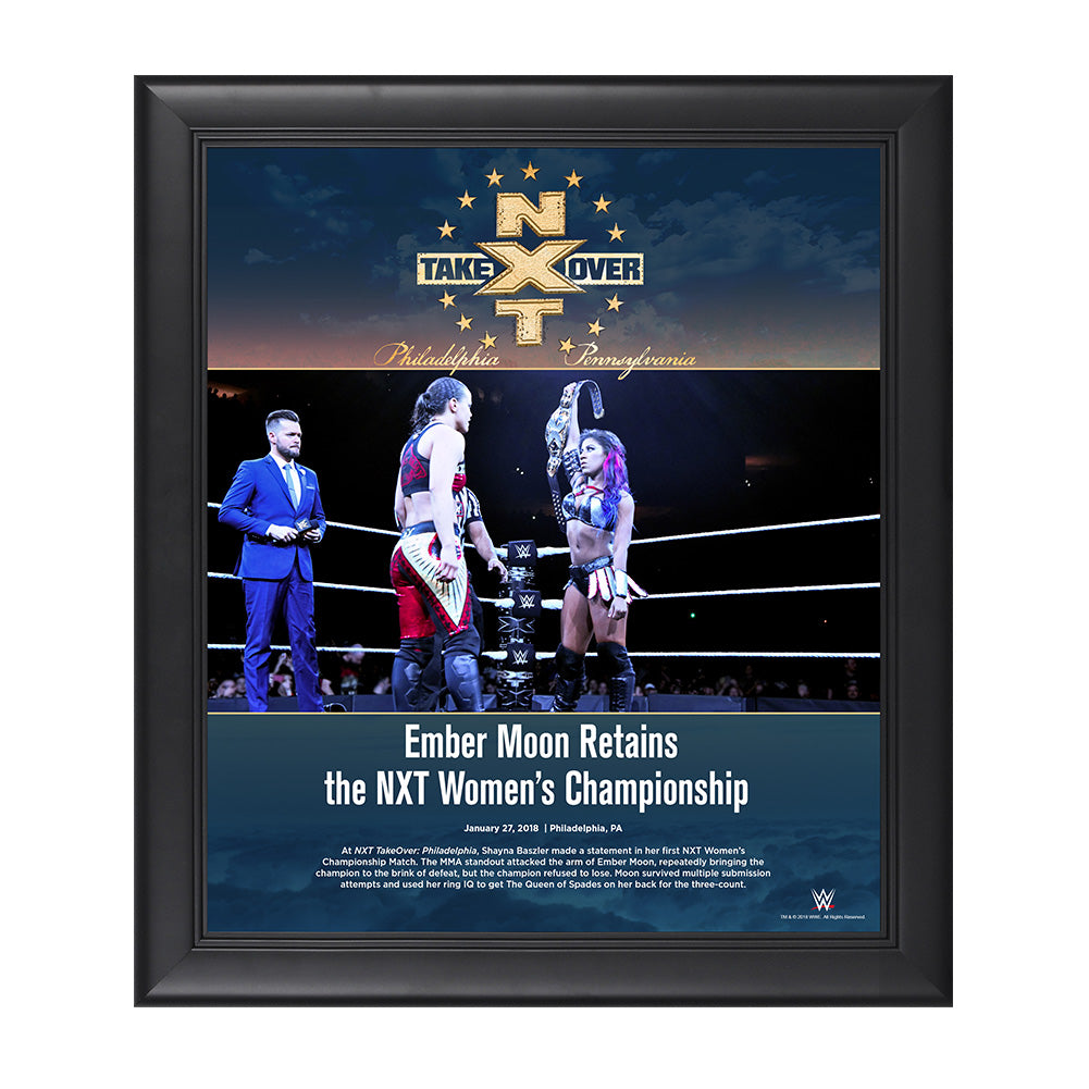 Ember Moon NXT TakeOver Philadelphia 2018 15 x 17 Framed Plaque