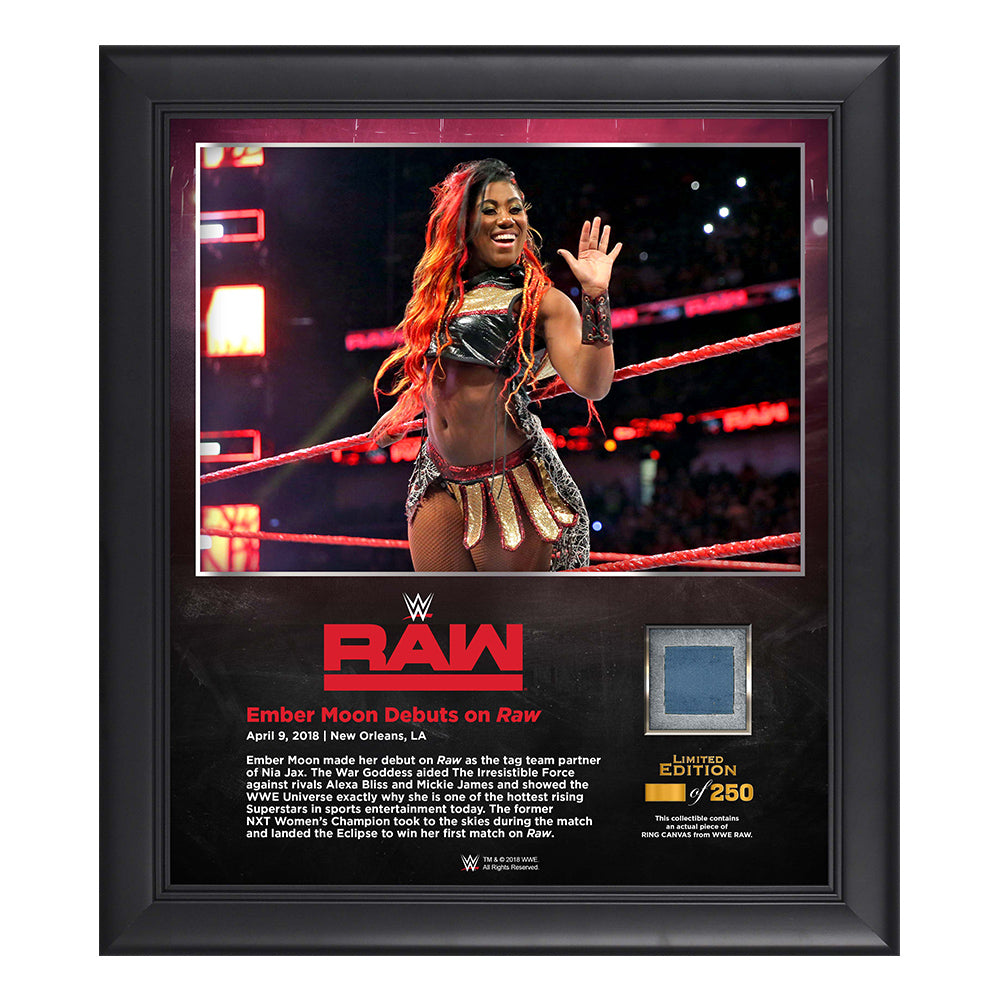Ember Moon RAW New Orleans 15 x 17 Framed Plaque w Ring Canvas
