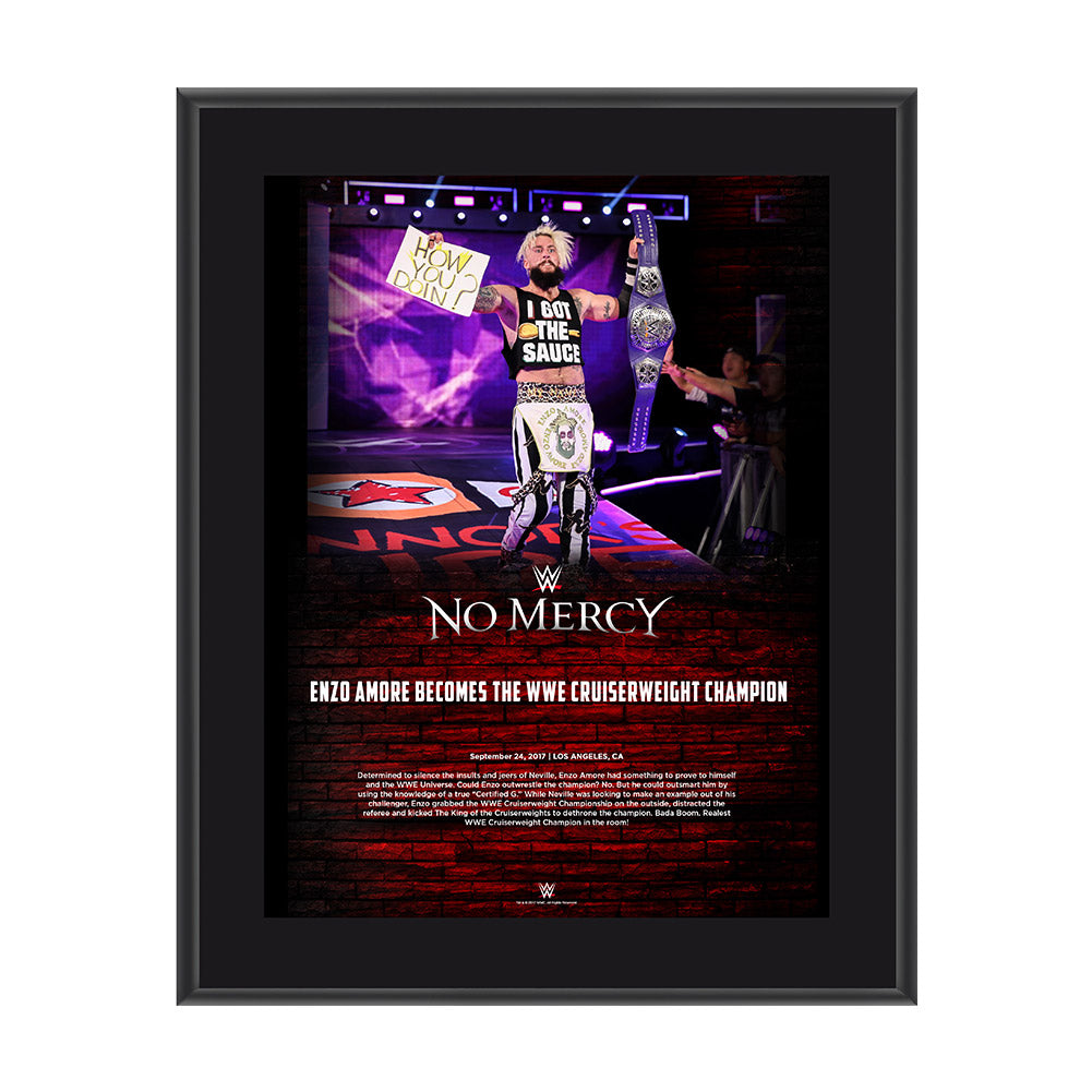 Enzo Amore No Mercy 2017 10 x 13 Commemorative Photo Plaque Pwcatalog