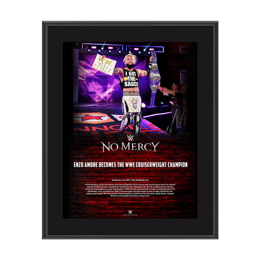 Enzo Amore No Mercy 2017 10 x 13 Commemorative Photo Plaque