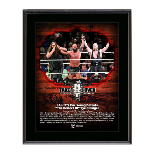 Eric Young NXT TakeOver San Antonio 10 x 13 Commemorative Photo Plaque