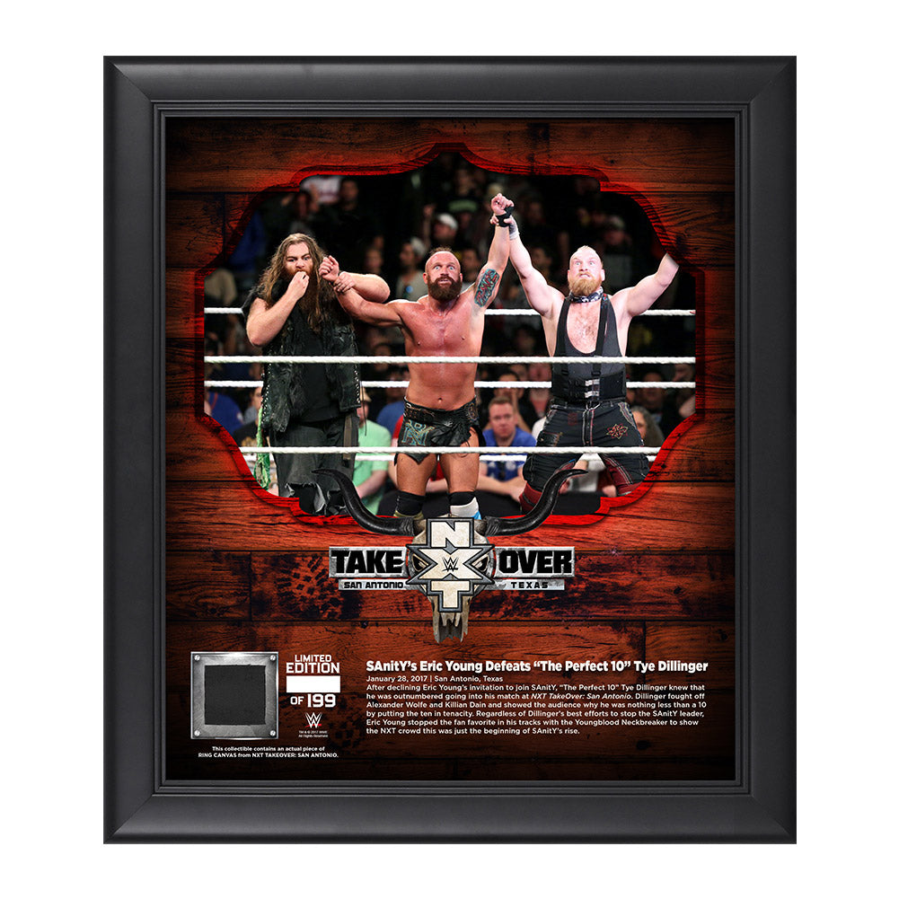 Eric Young NXT TakeOver San Antonio 15 x 17 Framed Plaque w Ring Canvas Pwcatalog