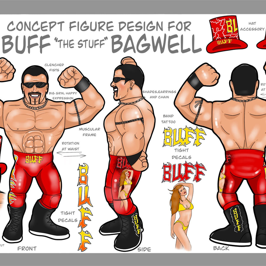 Chella Toys Wrestling Megastars TBD Buff "The Stuff" Bagwell Action & Toy Figures Pwcatalog