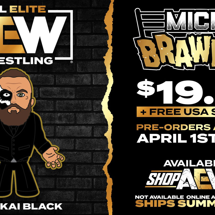 AEW Pro Wrestling Tees Micro Brawlers Limited Edition Malakai Black Action & Toy Figures PWcatalog