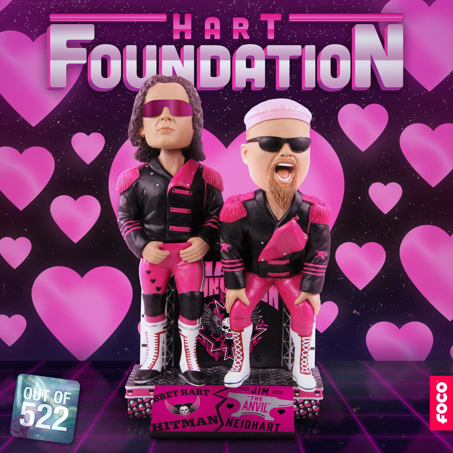 WWE FOCO Bobbleheads Limited Edition Hart Foundation