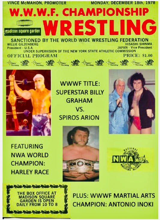 WWWF Program MSG December 18th 1978