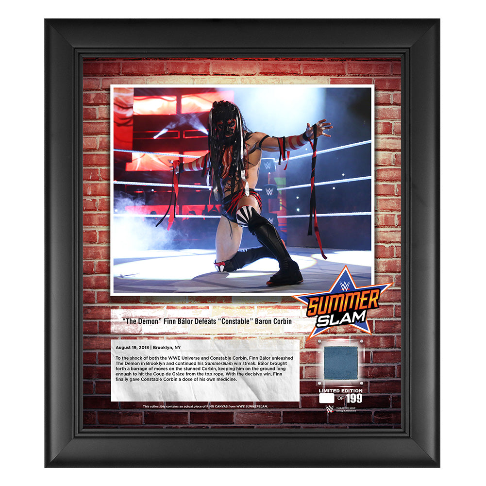 Finn Bàlor SummerSlam 2018 15 x 17 Framed Plaque w Ring Canvas