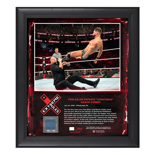 Finn Bálor Extreme Rules 2018 15 x 17 Framed Plaque w Ring Canvas