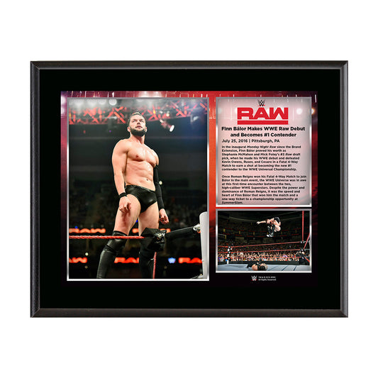 Finn Bálor Raw Debut 2016 10 x 13 Commemorative Photo Plaque