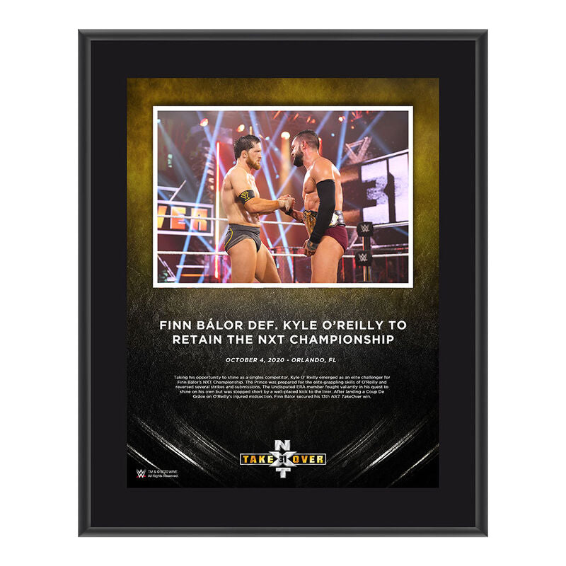 Finn Balor NXT Takeover 31 10 x 13 Commemorative Plaque
