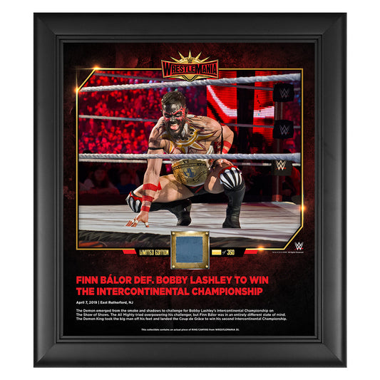 Finn Balor WrestleMania 35 15 x 17 Framed Plaque w Ring Canvas Pwcatalog