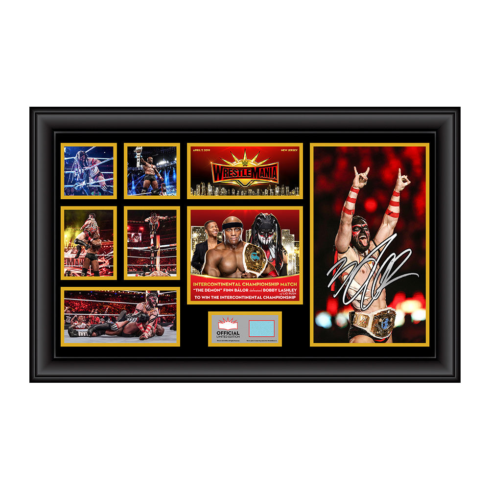 Finn Balor WrestleMania 35 Signed Commemorative Plaque Pwcatalog