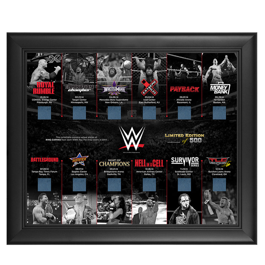 Framed 2014 Pay-Per-View Ring Canvas Commemorative Plaque Pwcatalog