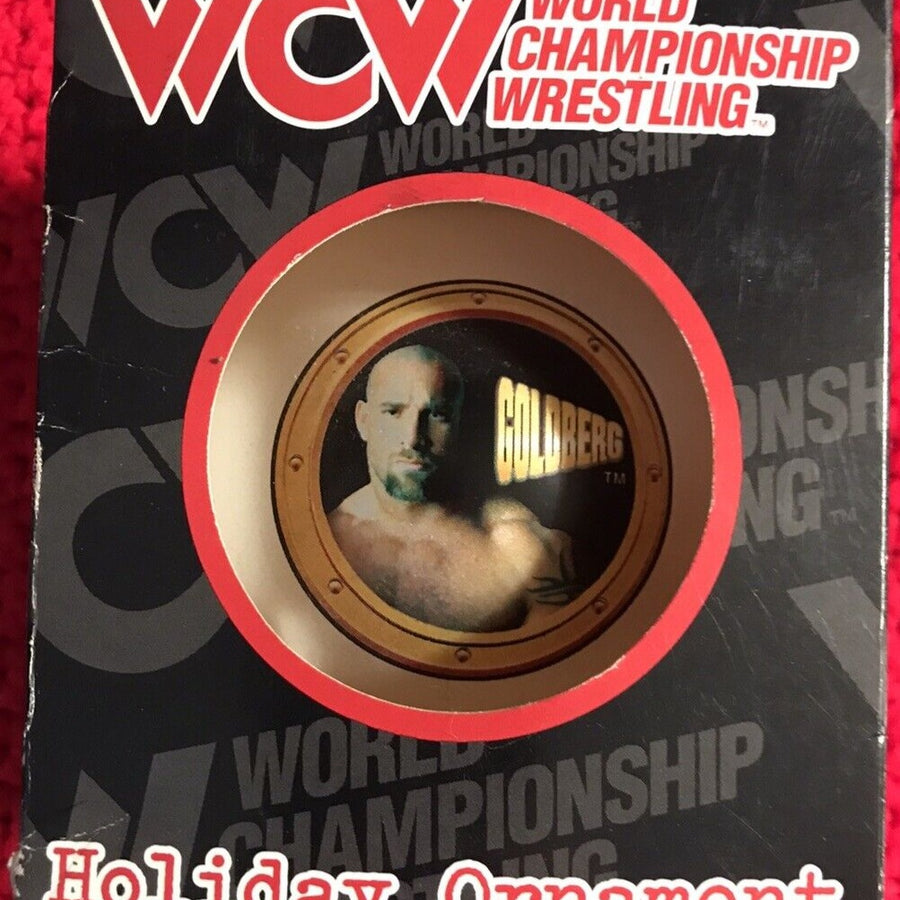 Goldberg Christmas Ornament WCW 1998 Pwcatalog