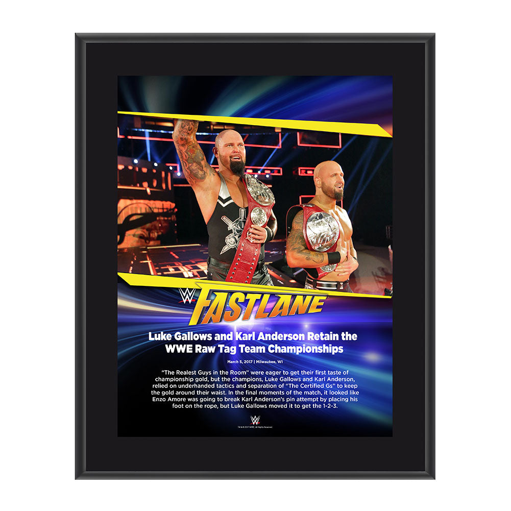 Gallows & Anderson FastLane 2017 10 X 13 Commemorative Photo Plaque Pwcatalog