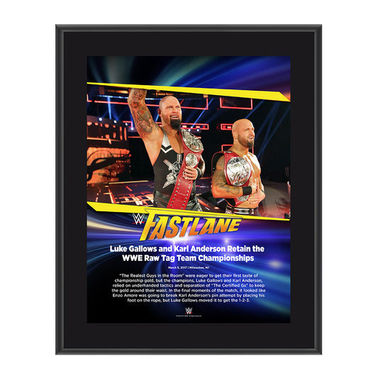 Gallows & Anderson FastLane 2017 10 X 13 Commemorative Photo Plaque Pwcatalog