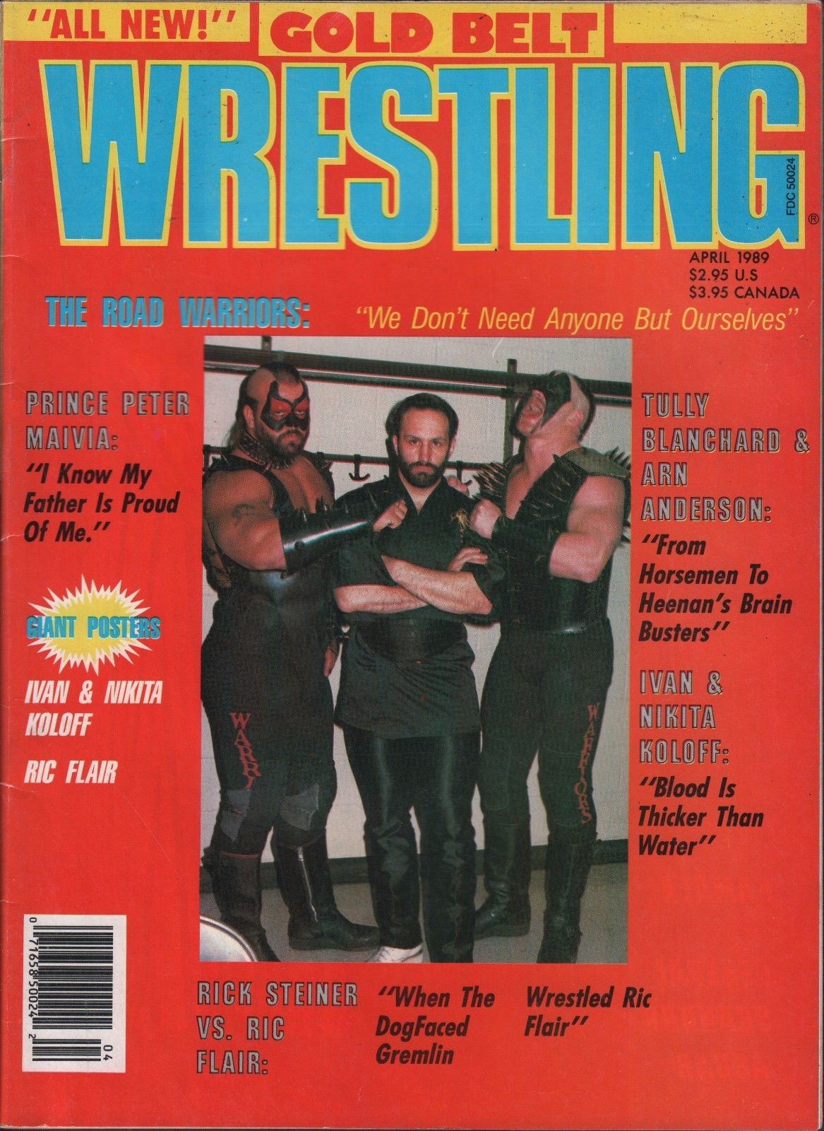 Gold Belt Wrestling April 1989 Magazine PWcatalog