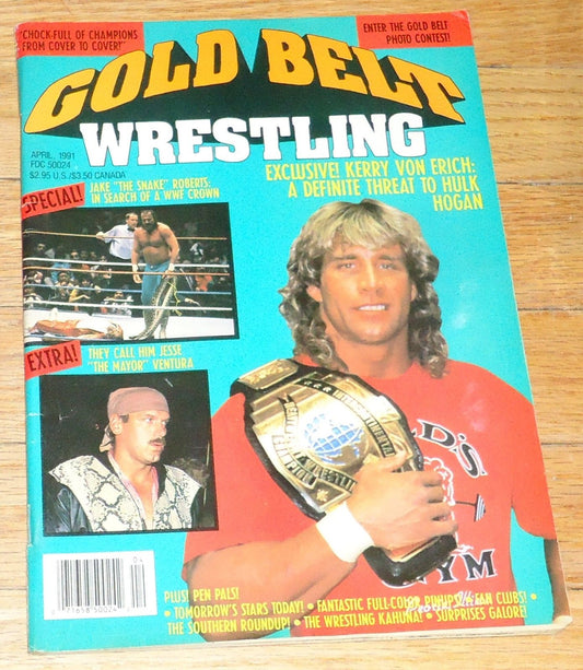 Gold Belt Wrestling April 1991 Magazine PWcatalog