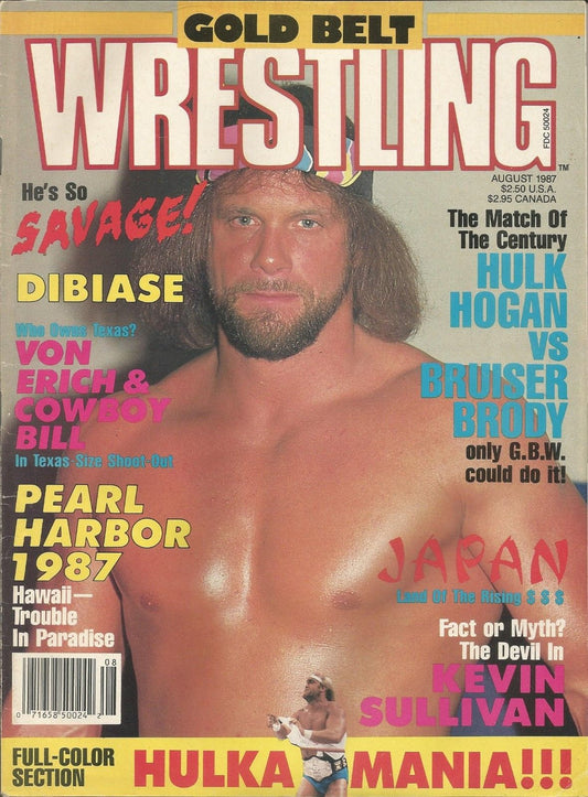 Gold Belt Wrestling August 1987 Magazine PWcatalog