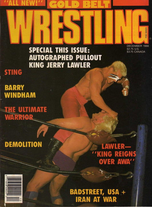 Gold Belt Wrestling December 1988 Magazine PWcatalog