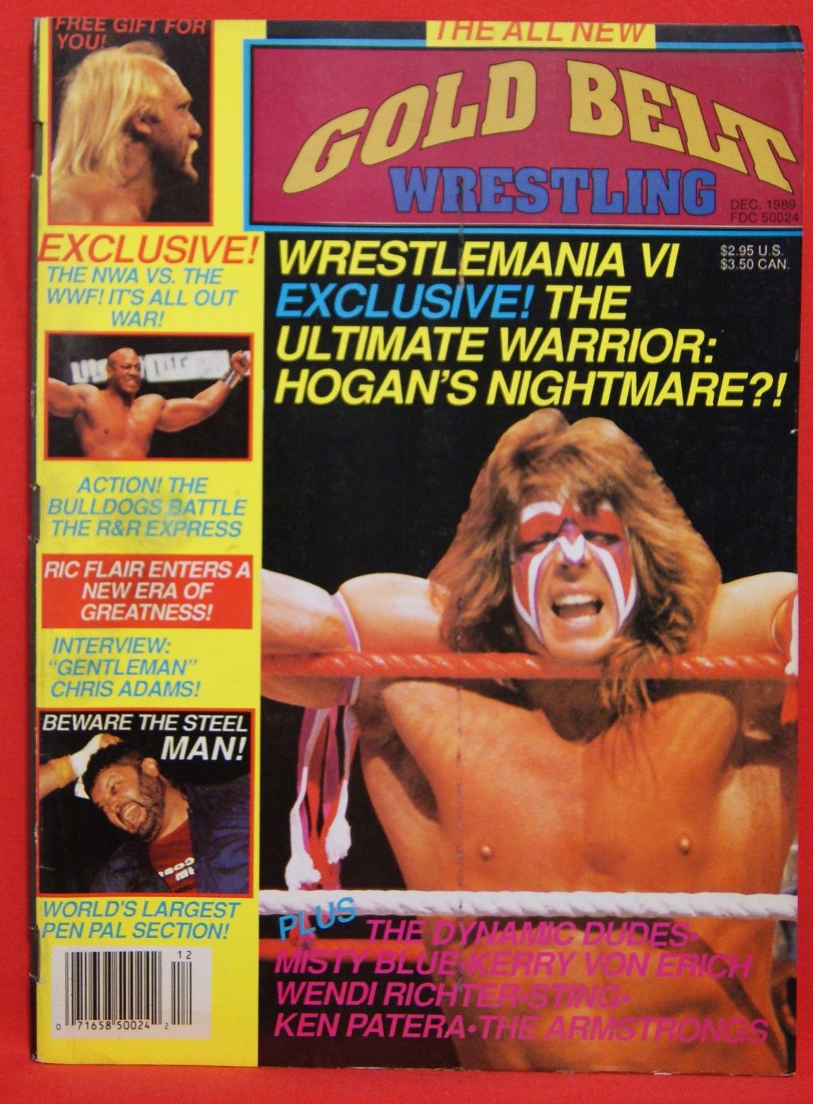 Gold Belt Wrestling December 1989 Magazine PWcatalog