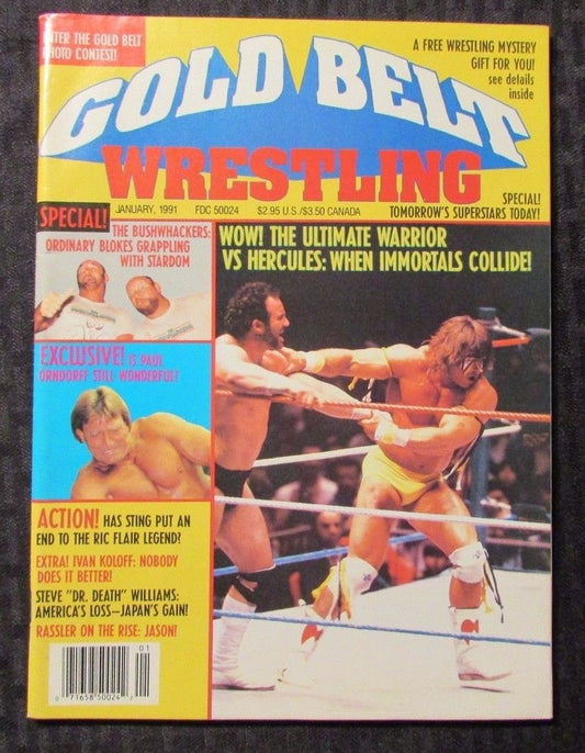 Gold Belt Wrestling January 1991 Magazine PWcatalog