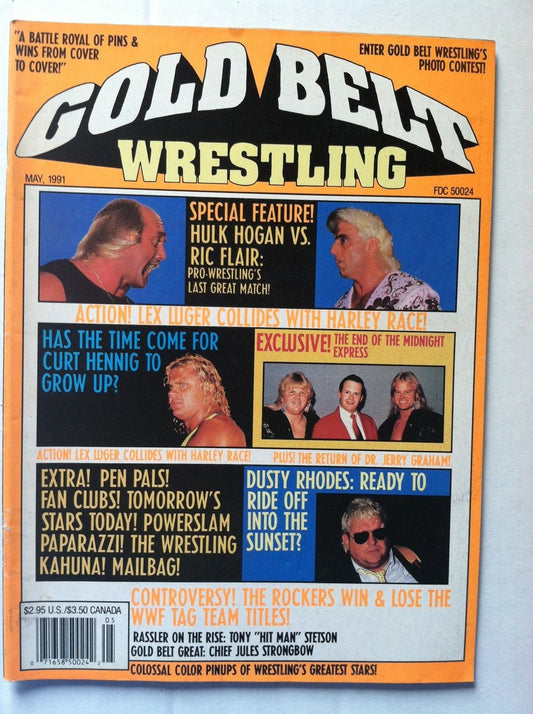Gold Belt Wrestling May 1991 Magazine PWcatalog