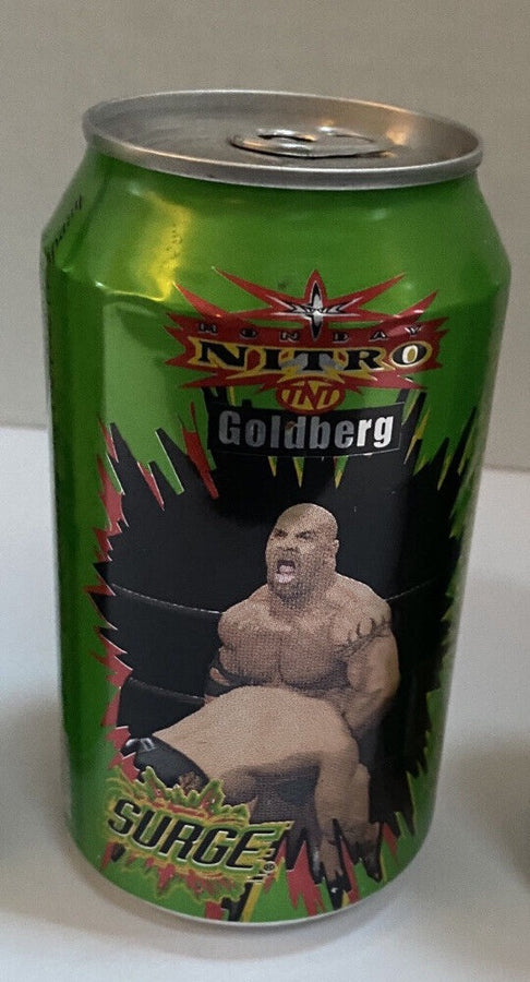 Surge Goldberg WCW Soda Cans 1999 Set Of 5, Coca-Cola PW Catalog