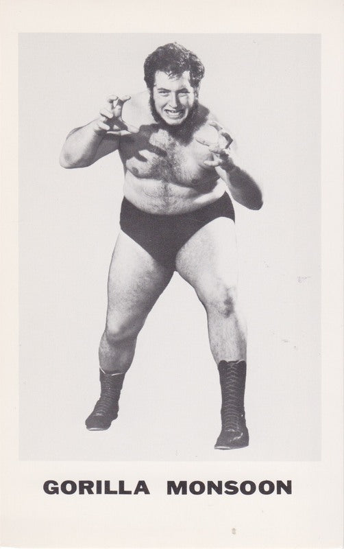Gorilla Monsoon Boyd Pierce 3.5x5" Promo Photo