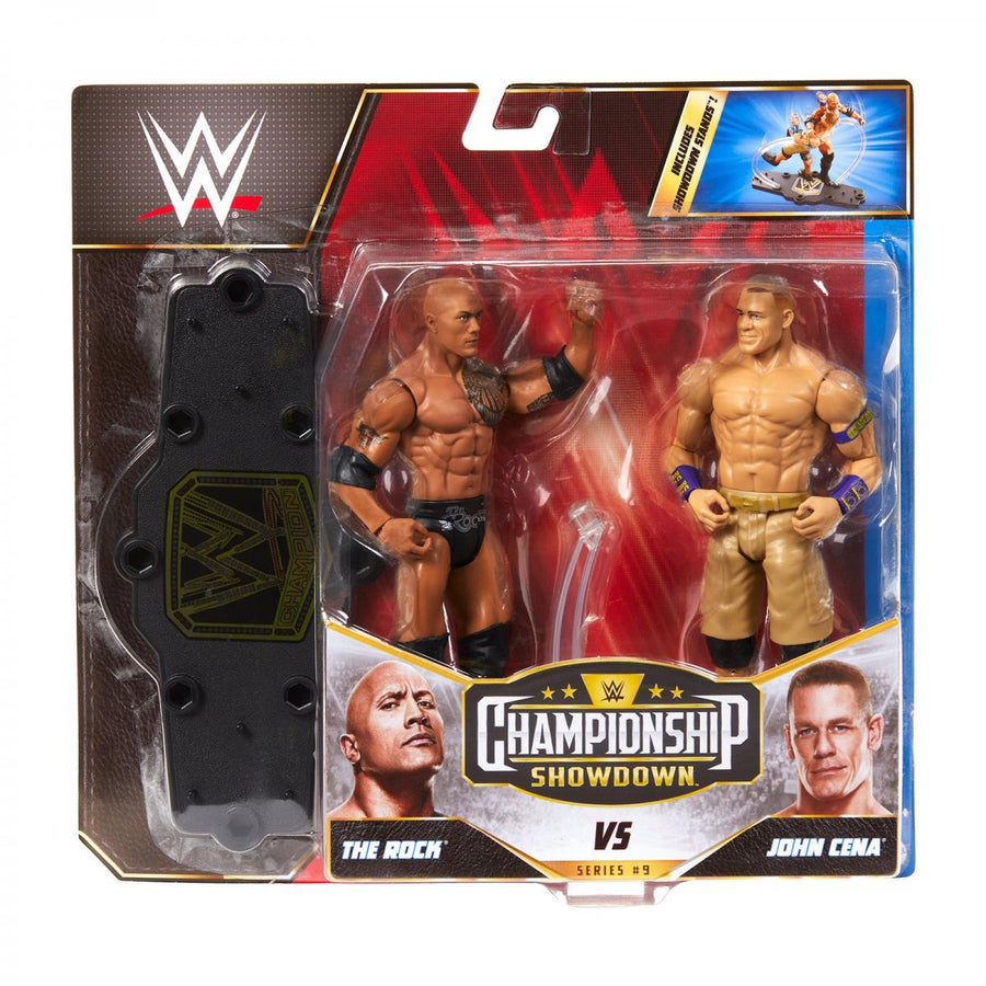 WWE Mattel Championship Showdown 9 John Cena vs. The Rock Action & Toy Figures PWcatalog