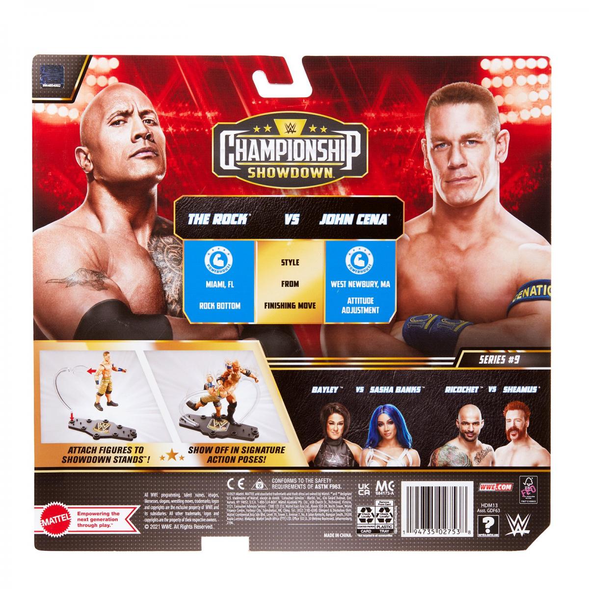 WWE Mattel Championship Showdown 9 John Cena vs. The Rock
