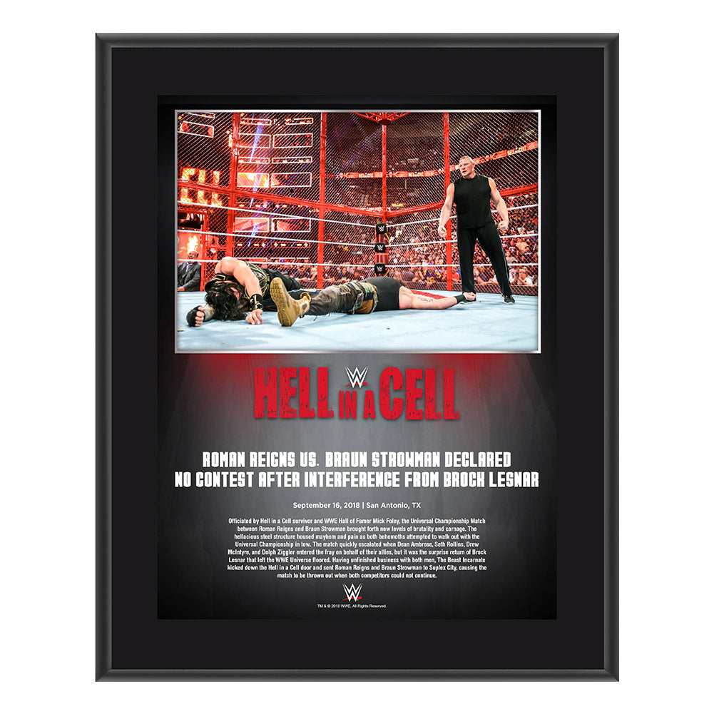 Hell in a Cell 2018 Universal Championship Match 10 x 13 Commemorative Plaque Pwcatalog