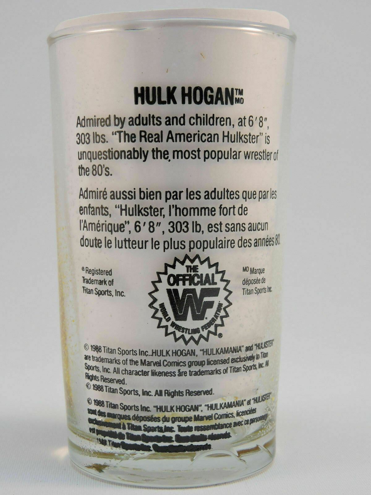 Hulk Hogan peanut butter jar glass