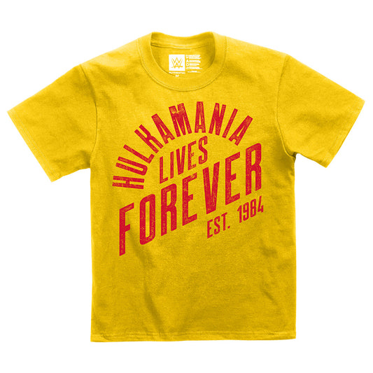 Hulk Hogan Hulkamania Lives Forever Youth Authentic T-Shirt Pwcatalog