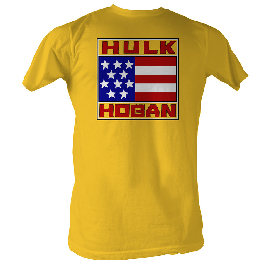 Hulk Hogan Flag Yellow T-Shirt Pwcatalog