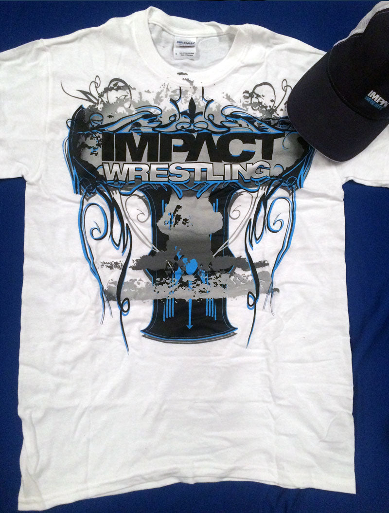 IMPACT WRESTLING Shirt & Hat Combo (White) Pwcatalog