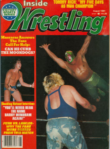 Inside Wrestling August 1981 Magazine PWcatalog