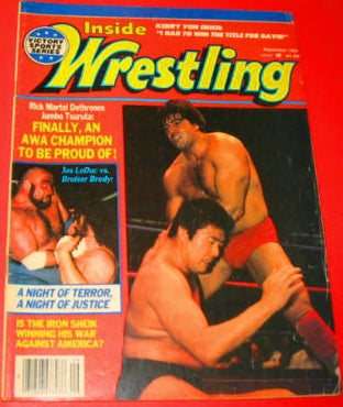Inside Wrestling September 1984 Magazine PWcatalog
