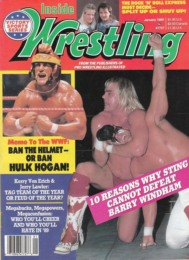 Inside Wrestling January 1989 Magazine PWcatalog